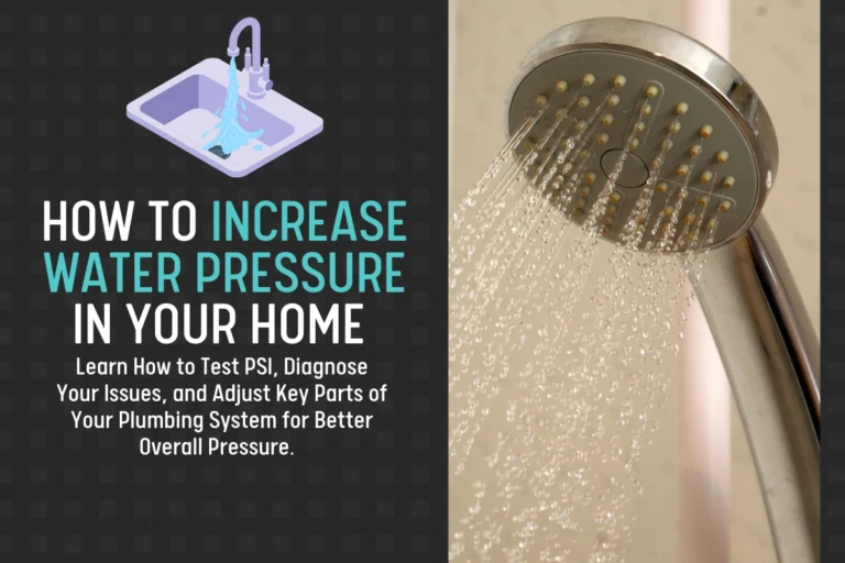 How to increase water pressure in your home.